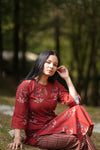 Fidaa Madder Red Ajrakh Co-ord Set